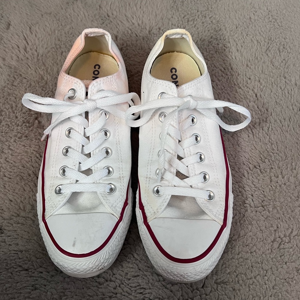 Stained White Converse
